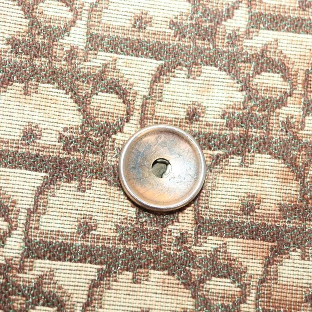 Christian Dior Trotter Canvas Chain Shoulder Bag Brown Gold Auth gh553 - Picture 12 of 16